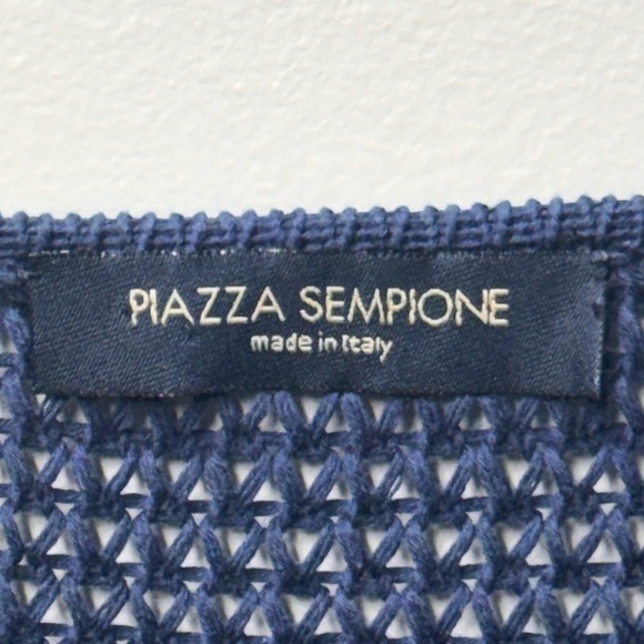 Piazza Sempione SpA Blue Knit Cardigan - Picture 11 of 13